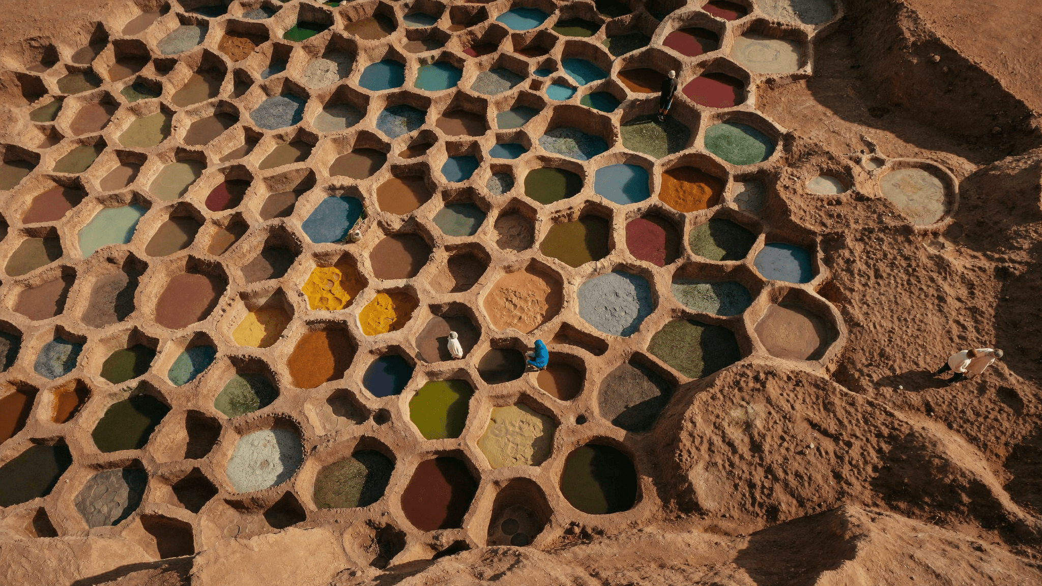 The ancient Chouara tannery dye pits of Fes